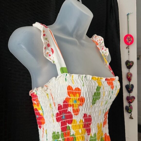 100% Cotton ~ Floral Ruffle Top - Picture 5 of 7